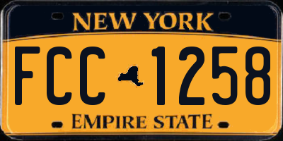 NY license plate FCC1258
