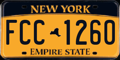 NY license plate FCC1260