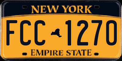 NY license plate FCC1270