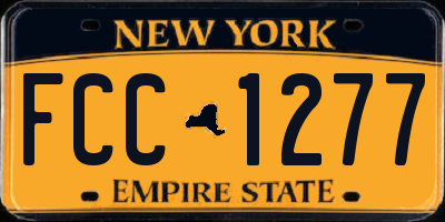 NY license plate FCC1277