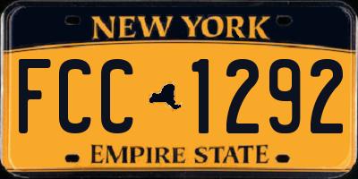 NY license plate FCC1292