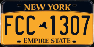 NY license plate FCC1307