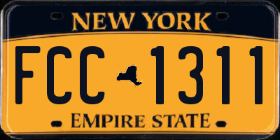 NY license plate FCC1311