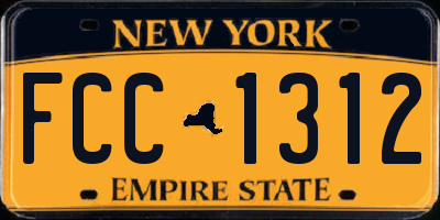 NY license plate FCC1312