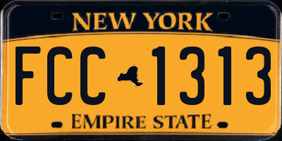 NY license plate FCC1313