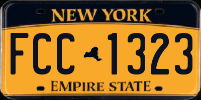 NY license plate FCC1323