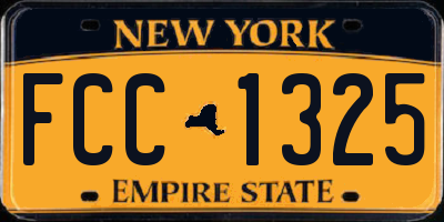 NY license plate FCC1325