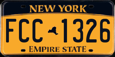 NY license plate FCC1326