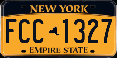 NY license plate FCC1327