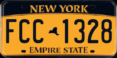 NY license plate FCC1328