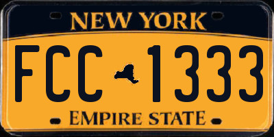 NY license plate FCC1333