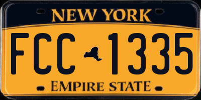 NY license plate FCC1335