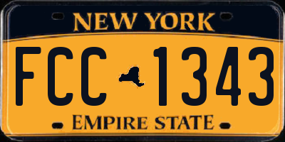 NY license plate FCC1343