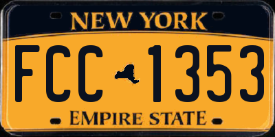 NY license plate FCC1353
