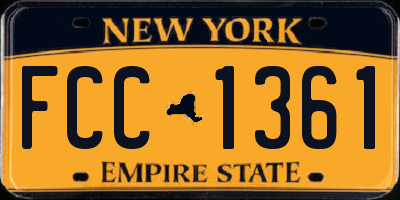 NY license plate FCC1361