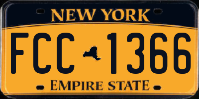 NY license plate FCC1366