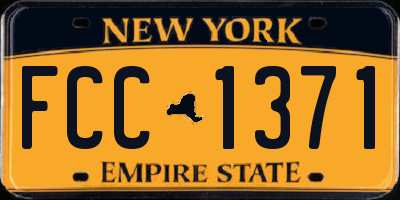 NY license plate FCC1371