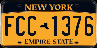 NY license plate FCC1376
