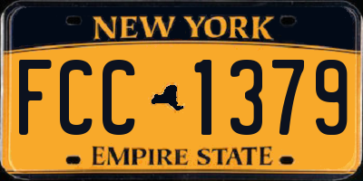 NY license plate FCC1379