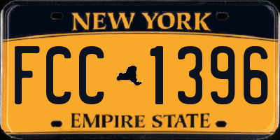 NY license plate FCC1396