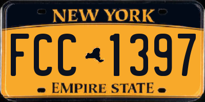 NY license plate FCC1397