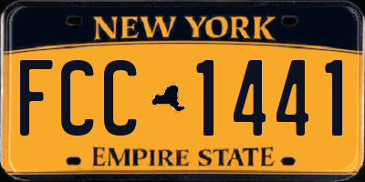 NY license plate FCC1441
