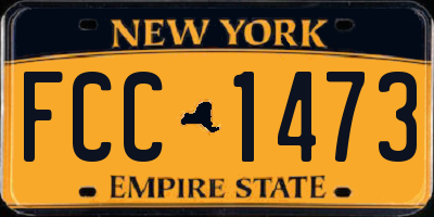NY license plate FCC1473