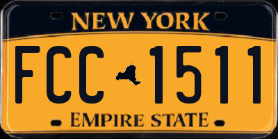 NY license plate FCC1511