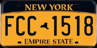 NY license plate FCC1518