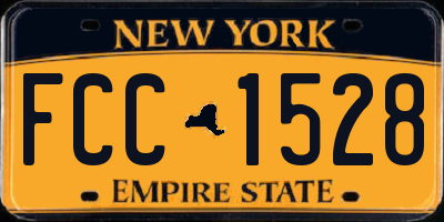 NY license plate FCC1528