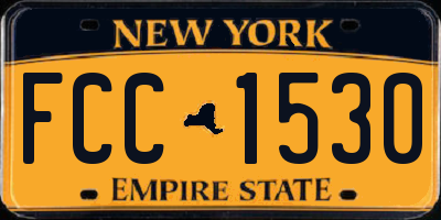 NY license plate FCC1530