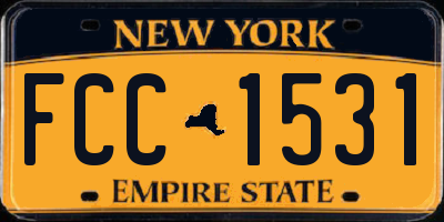 NY license plate FCC1531