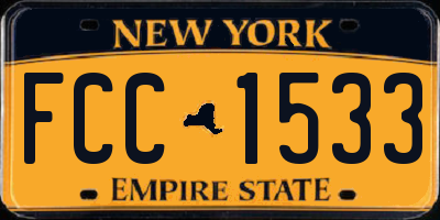 NY license plate FCC1533