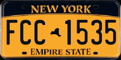NY license plate FCC1535