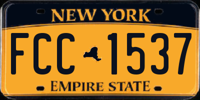 NY license plate FCC1537
