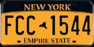NY license plate FCC1544