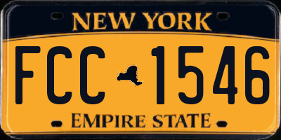 NY license plate FCC1546