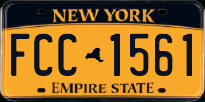 NY license plate FCC1561