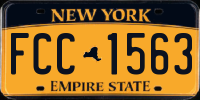 NY license plate FCC1563