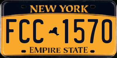 NY license plate FCC1570
