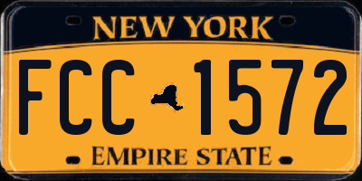 NY license plate FCC1572