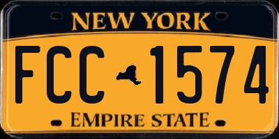 NY license plate FCC1574
