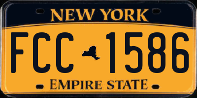 NY license plate FCC1586