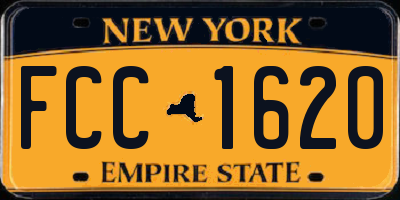 NY license plate FCC1620
