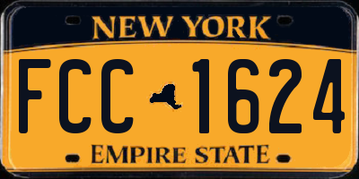NY license plate FCC1624