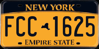 NY license plate FCC1625