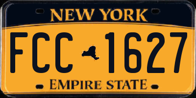 NY license plate FCC1627