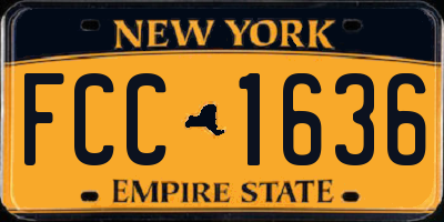 NY license plate FCC1636