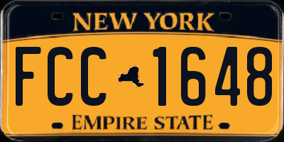 NY license plate FCC1648