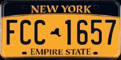 NY license plate FCC1657